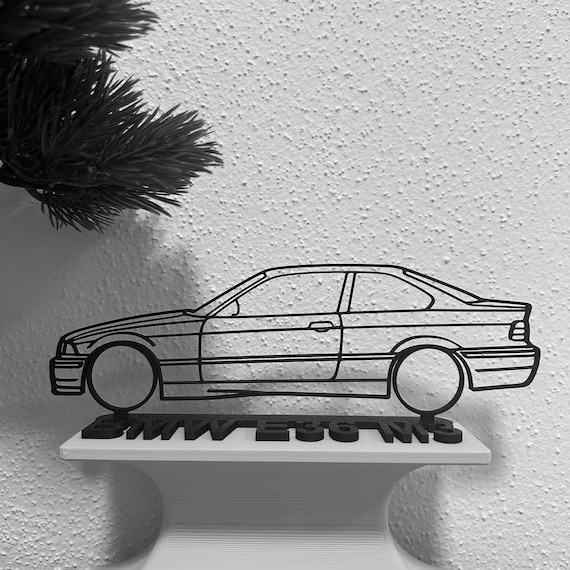 BMW E36 M3 Coupe Silhouette Car Gift for Car Lovers