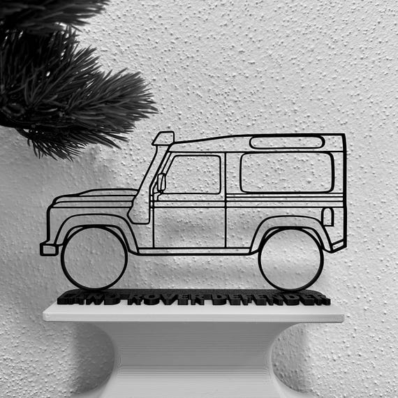 Land Rover Defender 90 Silhouette Car Gift for Car Lovers