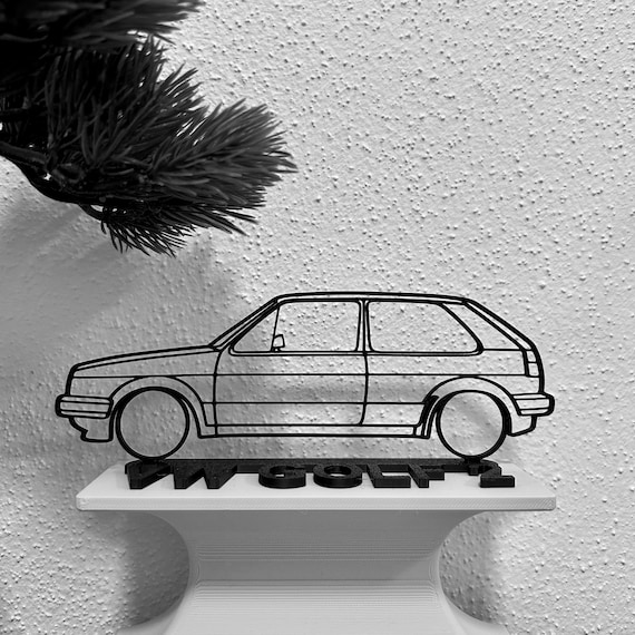VW Golf 2 GTI Silhouette Car Gift for Car Lovers