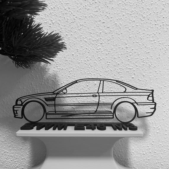 BMW E46 M3 Silhouette Car Gift for Car Lovers