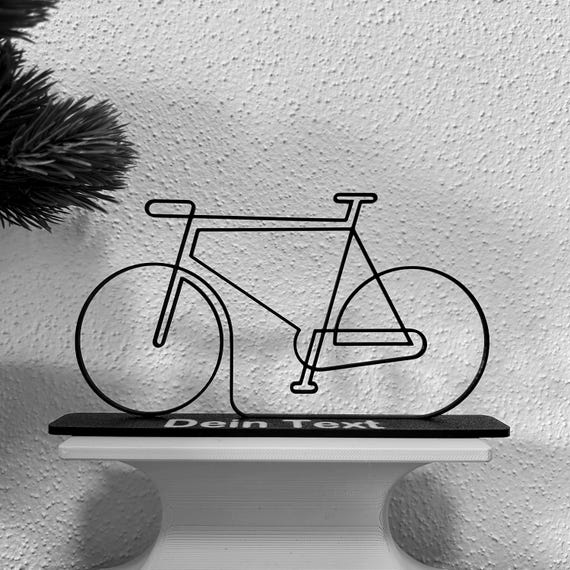 Personalized racing bike silhouette - gift for cyclists and athletes