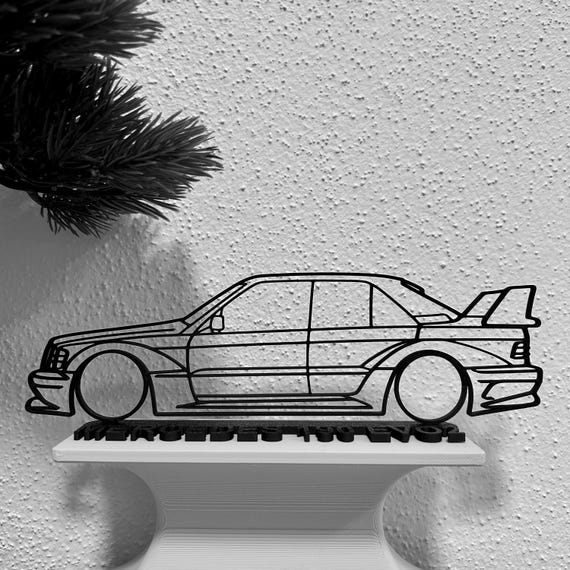Mercedes 190 Evo2 W124 Silhouette Car Gift for Car Lovers