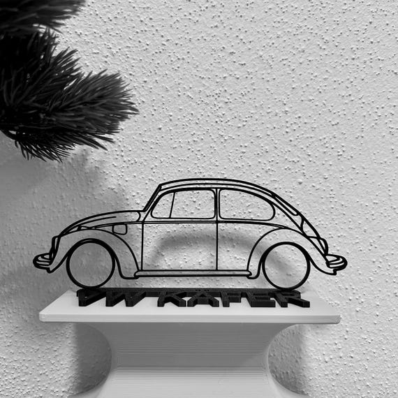 VW Beetle Silhouette Car Gift for Car Lovers