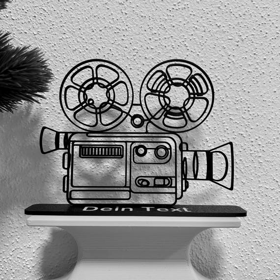 Personalized Old School Video Camera Silhouette - Gift for Videographers and Film Lovers