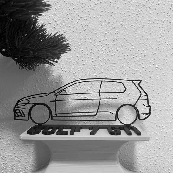 VW Golf MK7 MK7.5 Gti Silhouette Car Gift for Car Lovers
