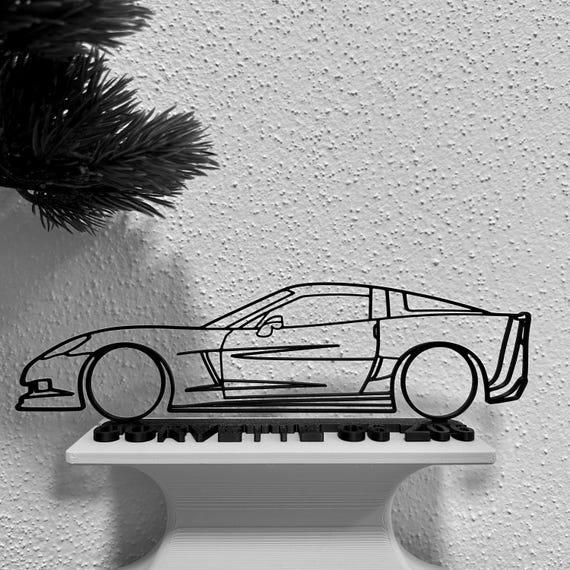 Corvette C6 Z06 Silhouette Car Gift for Car Lovers