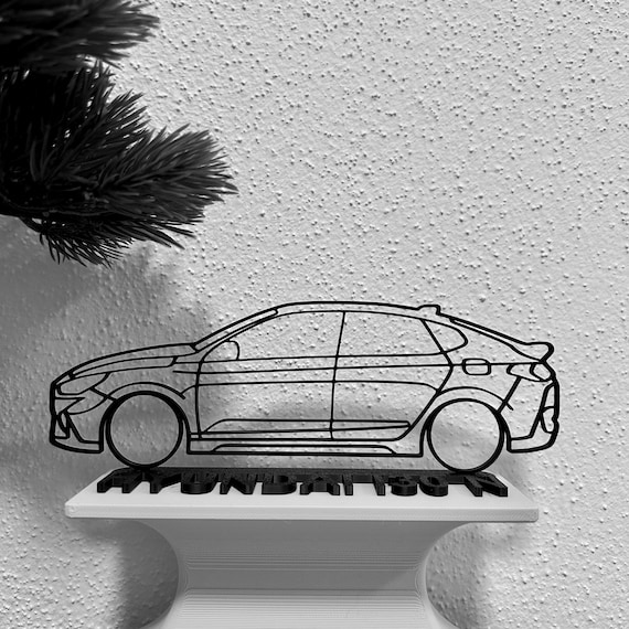 Hyundai i30 N Fastback Silhouette Car Gift for Car Lovers