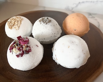 Large Aromatherapy Bath Bombs: Natural Essential Oils, Spa Gift Set