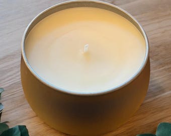 Eucalyptus Spearmint Candle: Hand-Poured Beeswax Coconut Oil Blend