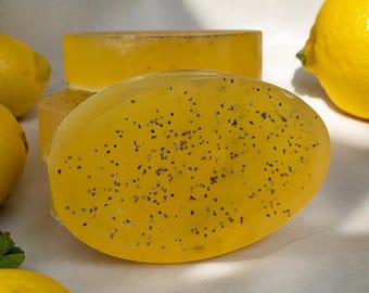 Lemon Poppyseed Hemp Soap: Exfoliating Handmade Soap