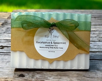 Eucalyptus Spearmint Soap: Hand-Poured Shea Butter Aromatherapy Bar