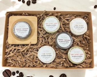 Loofah Soap Sampler Giftset: Coffee Shop Theme, Exfoliating Soaps