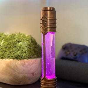 Arcane Shimmer Vial with LED Cosplay Prop | 3d printed | hand painted