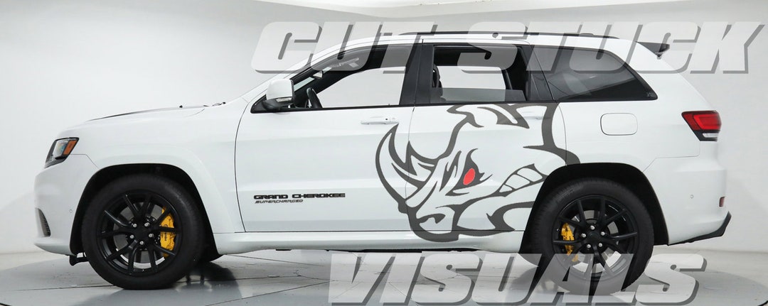 Trackhawk Graphics For TRACKHAWK Track Hawk Super Huge Decal Cast Vinyl KIT Charglng RHINO ...