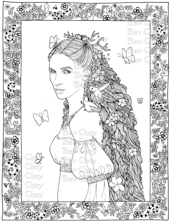 Adult Coloring Page Cinders | Etsy