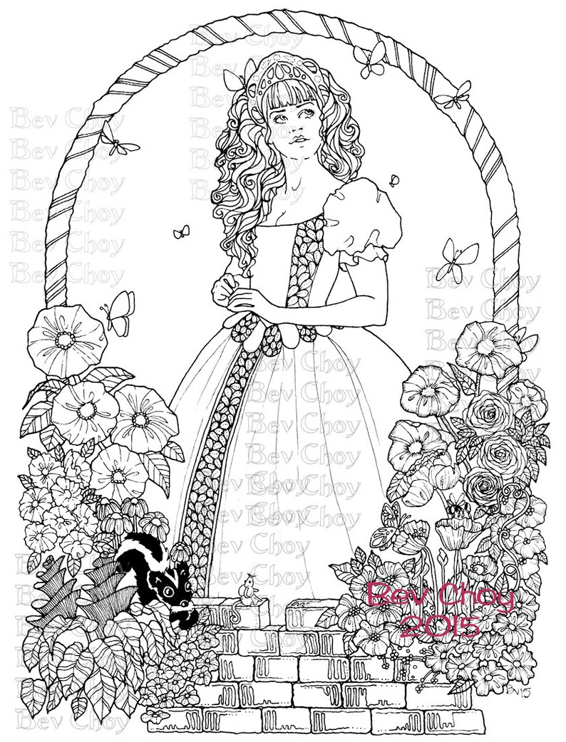 Adult Coloring Page Daydream | Etsy
