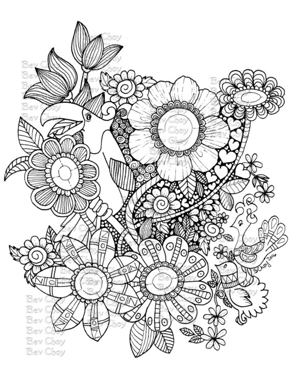 Download Adult Coloring Page Playtime | Etsy