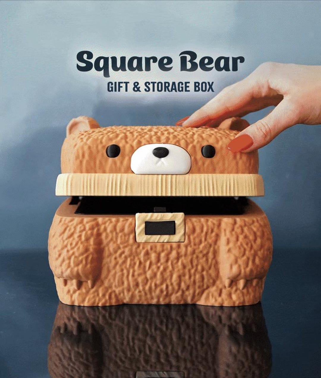 Square Bear Gift Box | Unique Gift | 3D Printed | Tea Box | Home Decor ...