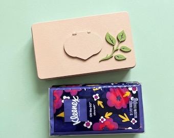 Travel Tissue Holder - Travel Size Tissue Case - Pocket Purse Tissue Case - Pocket Tissue Case - Hard Case - Floral Design