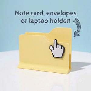 Index Card Holder - Laptop Holder - Windows Mac Theme Organizer - Envelope Folder Holder - Cute Notepad Holder - Funny Desk Organizer