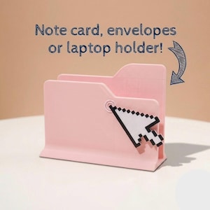 Index Card Holder - Laptop Holder - Windows Mac Theme Organizer - Envelope Folder Holder - Cute Notepad Holder - Funny Desk Organizer
