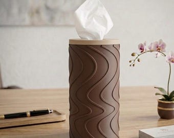 Cylinder Kleenex Tissue Box Cover - Round Box of Tissues - Tissue Box for Home and Office