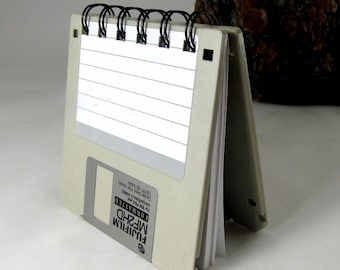 Gray Recycled Geek Gear Blank Floppy Disk Mini Notebook