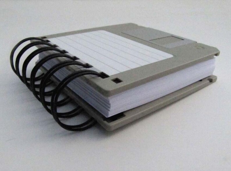 Floppy Disk Notebook JUMBO Gray Computer Disk Recycled Geek Gear Blank Mini 125 sheets image 4