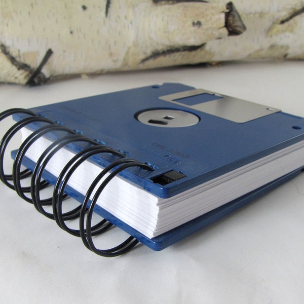 Floppy Disk Notebook JUMBO Brilliant Blue Computer Disk Recycled Geek Gear Blank Mini 125 sheets