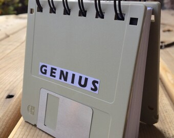 Original Genius Recycled Blank Floppy Disk Mini Notebook in Black