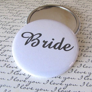 Bride Pocket Mirror Hand Pressed image 2