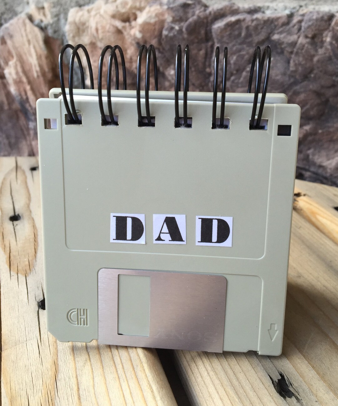 DAD Floppy Disk Recycled Blank Mini Notebook in Black - Etsy