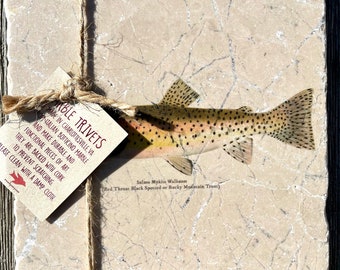 Marble trivet - Vintage Rocky Mountain Trout