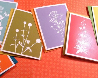 Spring floral silhouette cards 2012