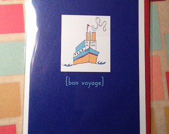 Bon Voyage - Goodbye card