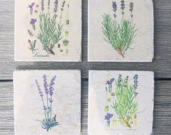 Marble coasters - Vintage lavender