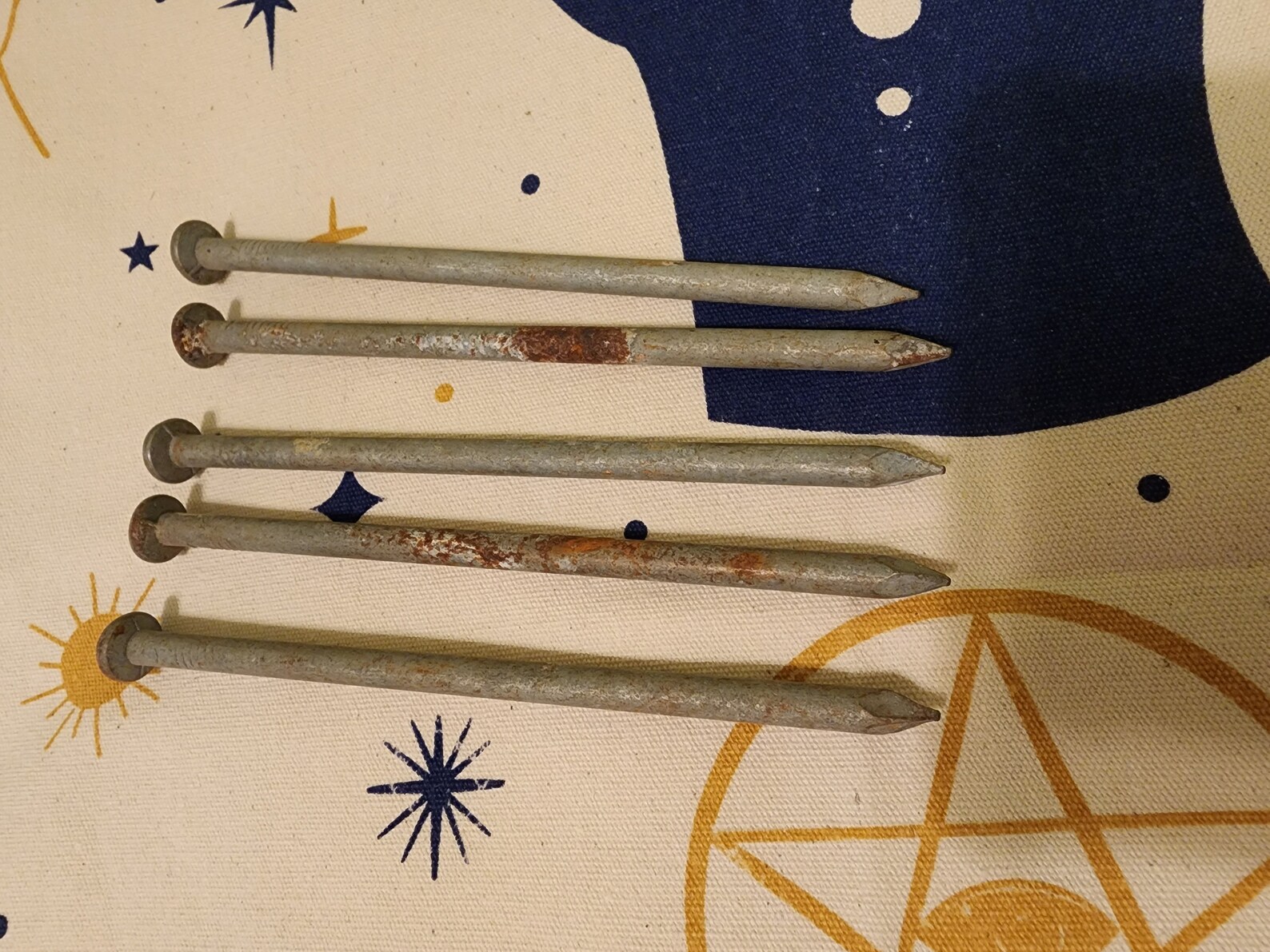 Old Nails Huge Rusty Barn Nails Salvaged Etsy