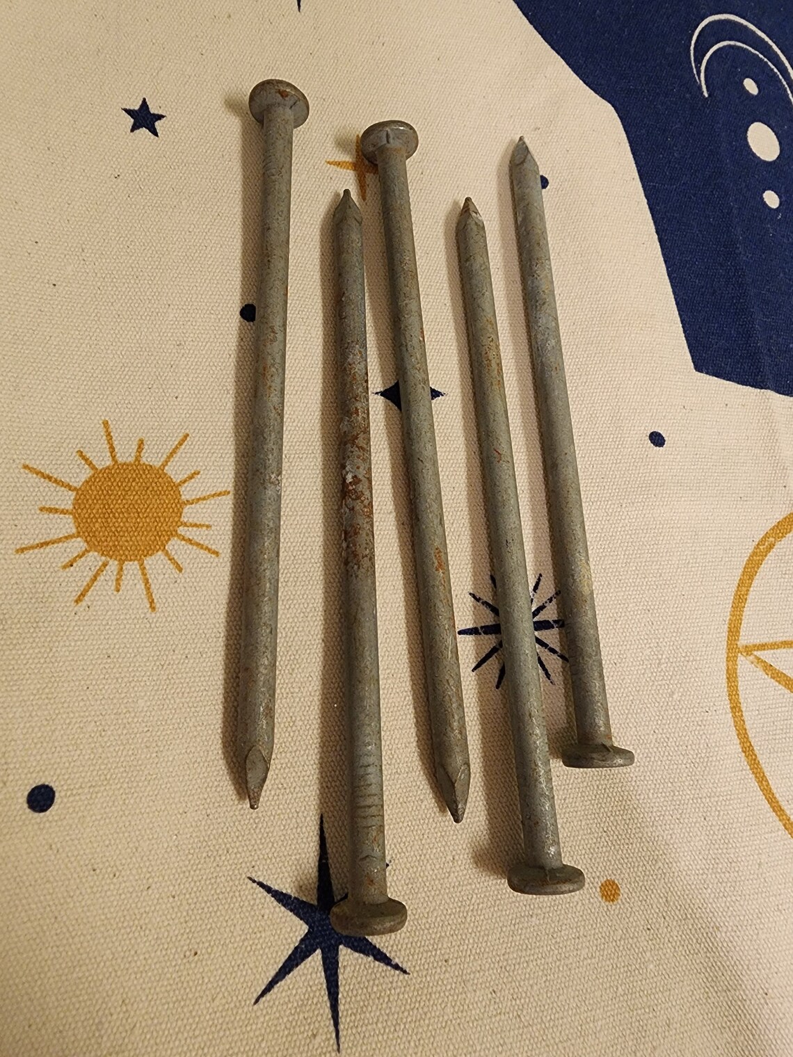 Old Nails Huge Rusty Barn Nails Salvaged Etsy