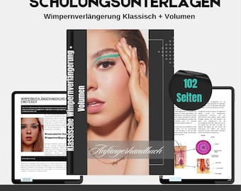 Wimpernverlängerung Schulung Unterlagen Workbook Wimpernverlängerung Lashes ink MRR zu weiterverkaufen