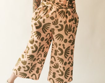 CELLY Sommer Culotte Hose aus Baumwolle "Shapes"