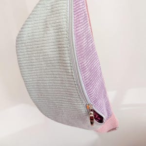 Pastell Cord Bauchtasche Hipbag Crossbody Umhängetasche Mint,Flieder,Rosa