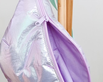 Holografische Pastell Mermaid 80s Bauchtasche Hipbag Stepper