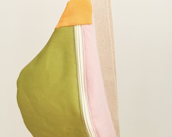 Bunte Hipbag Bauchtasche Cross Body Bag Colourblocking Pastell