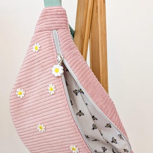 Pastell Cord Hipbag Bauchtasche Daisies - 2 Farben