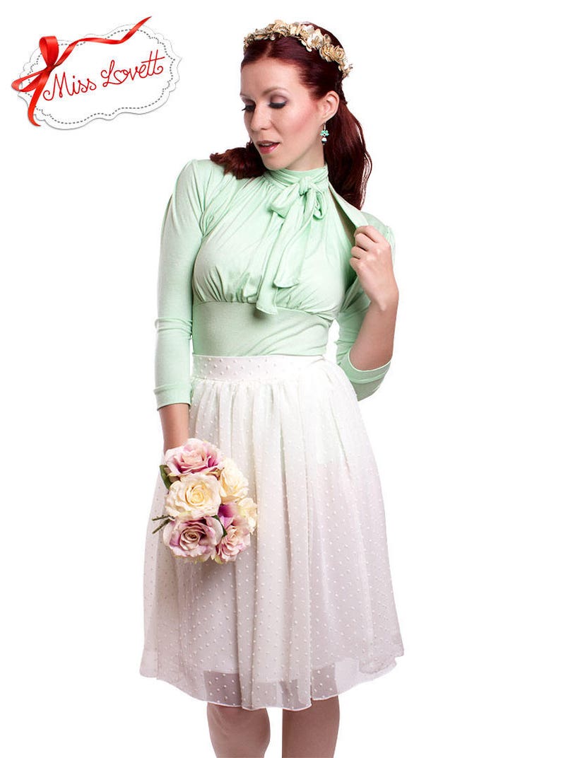 JUDITH/_02 Wedding Halter Neck Top MINT