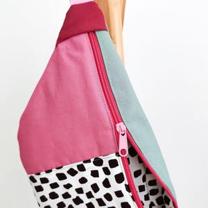 80s Hipbag Bauchtasche Cross Body Bag Tupfen Berry
