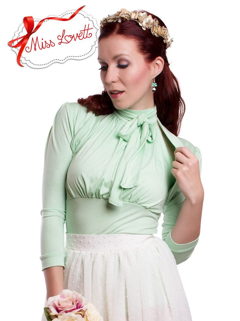 JUDITH/_02 Wedding Halter Neck Top MINT