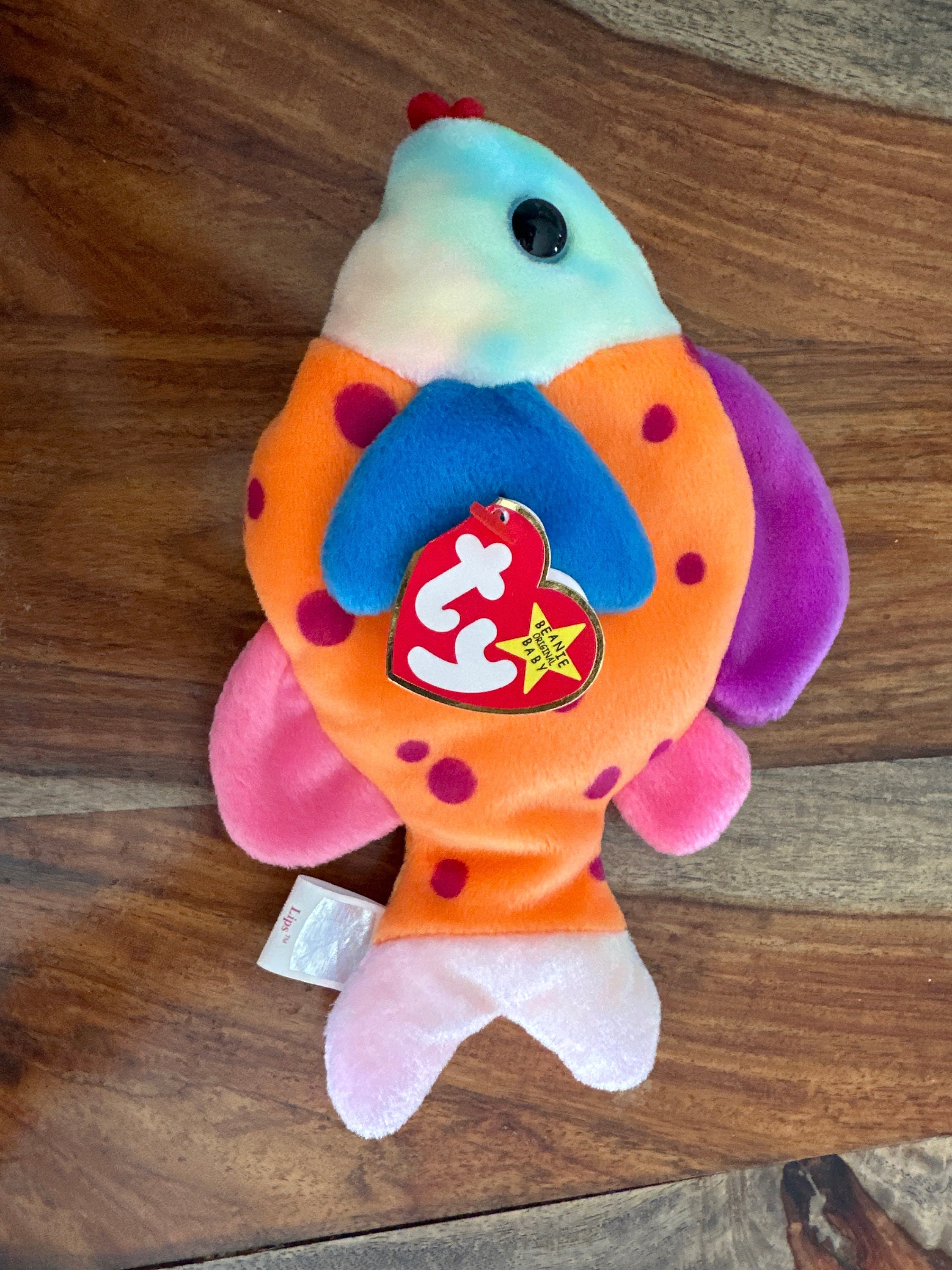 TY Lips Beanie Baby RARE With Tag Errors 4254 Multiple Tag Rarities. Etsy