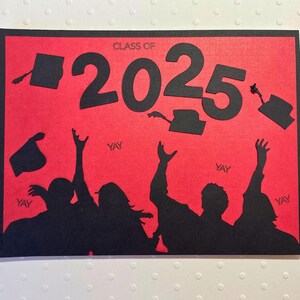 Cartão de corte de matriz personalizável da classe de 2025, formatura, parabéns, para criança, ensino médio, faculdade, para família, sobrinha, sobrinho, boné, graduado, amigo