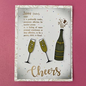Carte amour et acclamations, fiançailles, mariage, mariage, couple, étape importante, félicitations, enfant, parent, ami, famille